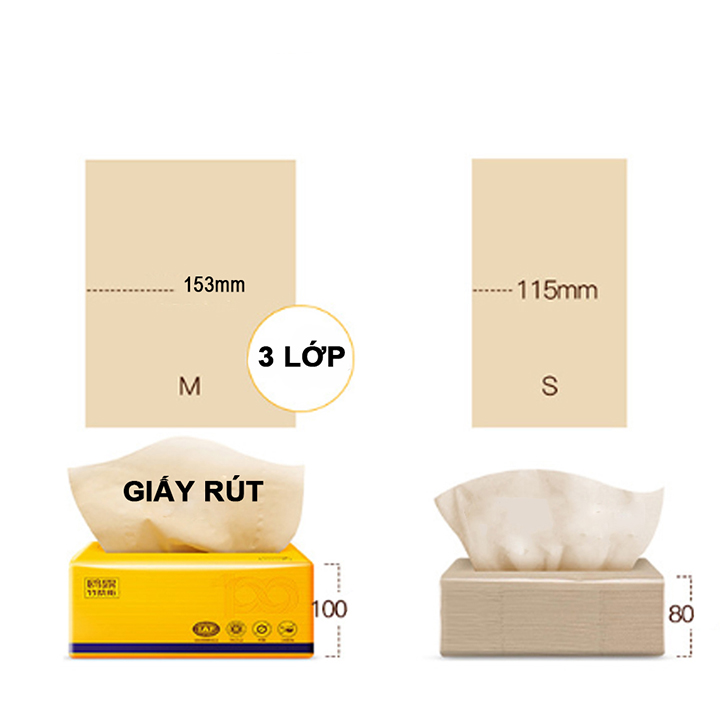 Khăn giấy ăn 3 lớp, sợi tre tự nhiên dai hơn, thấm hút tốt, thân thiện với môi trường, bảo vệ tài nguyên rừng - Thùng 40 gói 390 tờ/ 3 lớp