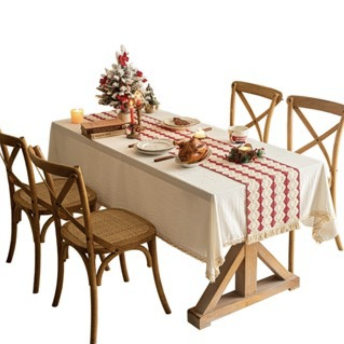 Khăn Trải Đa Năng Trang Trí Màu Đỏ, Xanh Lá 35cm x180cm, 35cm x 220cm | Index Living Mall | Nhập Khẩu Thái Lan