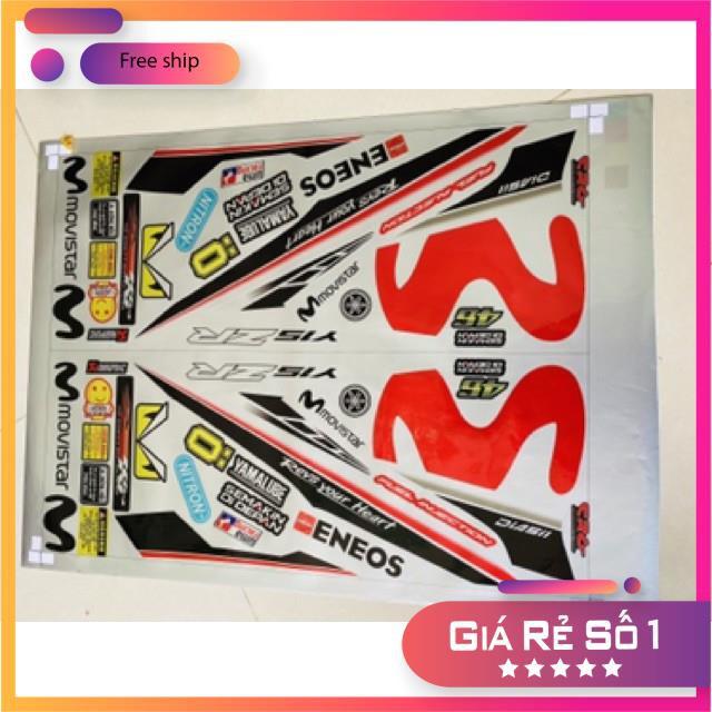 Tem rời dành cho xe Exicter 150 Movistar đỏ dán xe trắng chất liệu Candy cao cấp