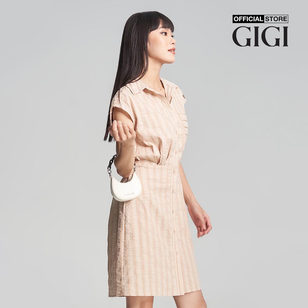 GIGI - Đầm sơ mi tay ngắn năng động G2107D231120