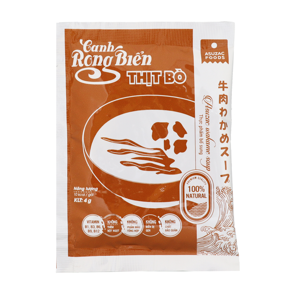 Canh rong biển thịt bò Asuzac hộp 40g (4g x 10 gói)