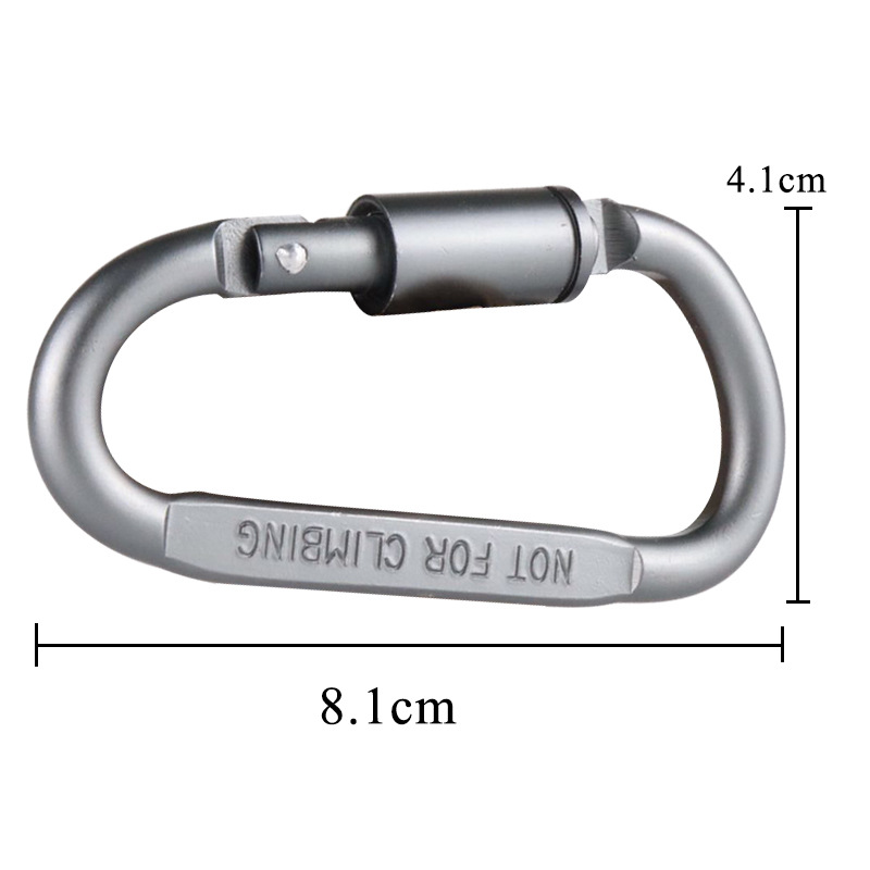 Móc khóa Carabiner Hình Chữ D Chất Liệu Hợp Kim Nhôm Cao Cấp Rất Cứng Và Siêu Bền - Hàng Chính Hãng