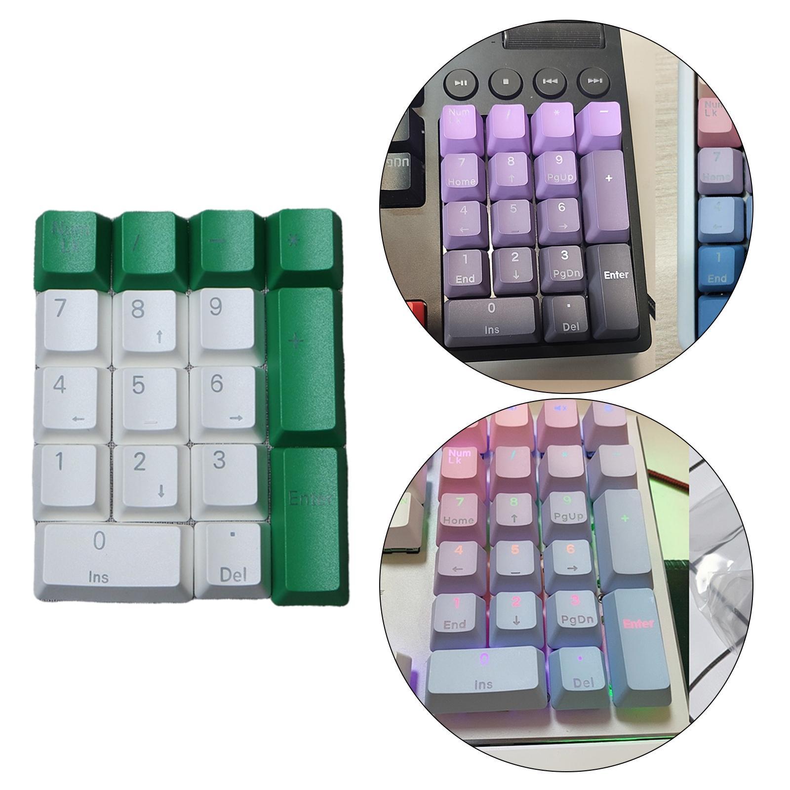 Mechanical Keyboard Numeric Keycaps Layout Dustproof Waterproof Office 17Key for
