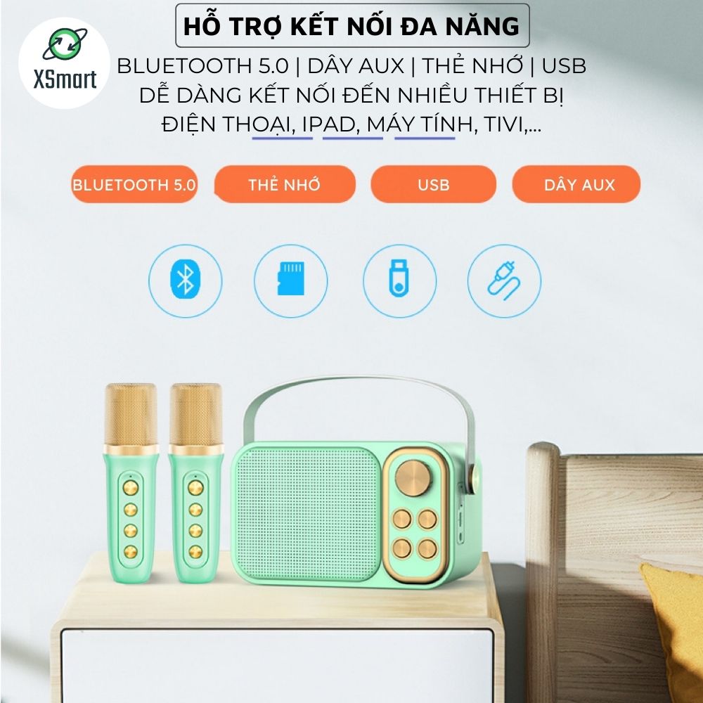 Loa Bluetooth Hát Karaoke Âm Thanh Siêu Hay YS-106BT Chỉnh Giọng Hát Pro-Hàng Chính Hãng