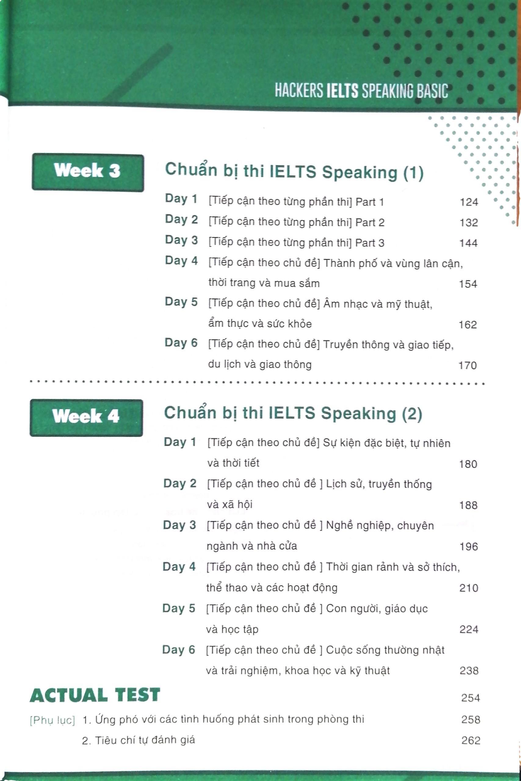 Sách Hackers IELTS Basic- Speaking - ảnh 6