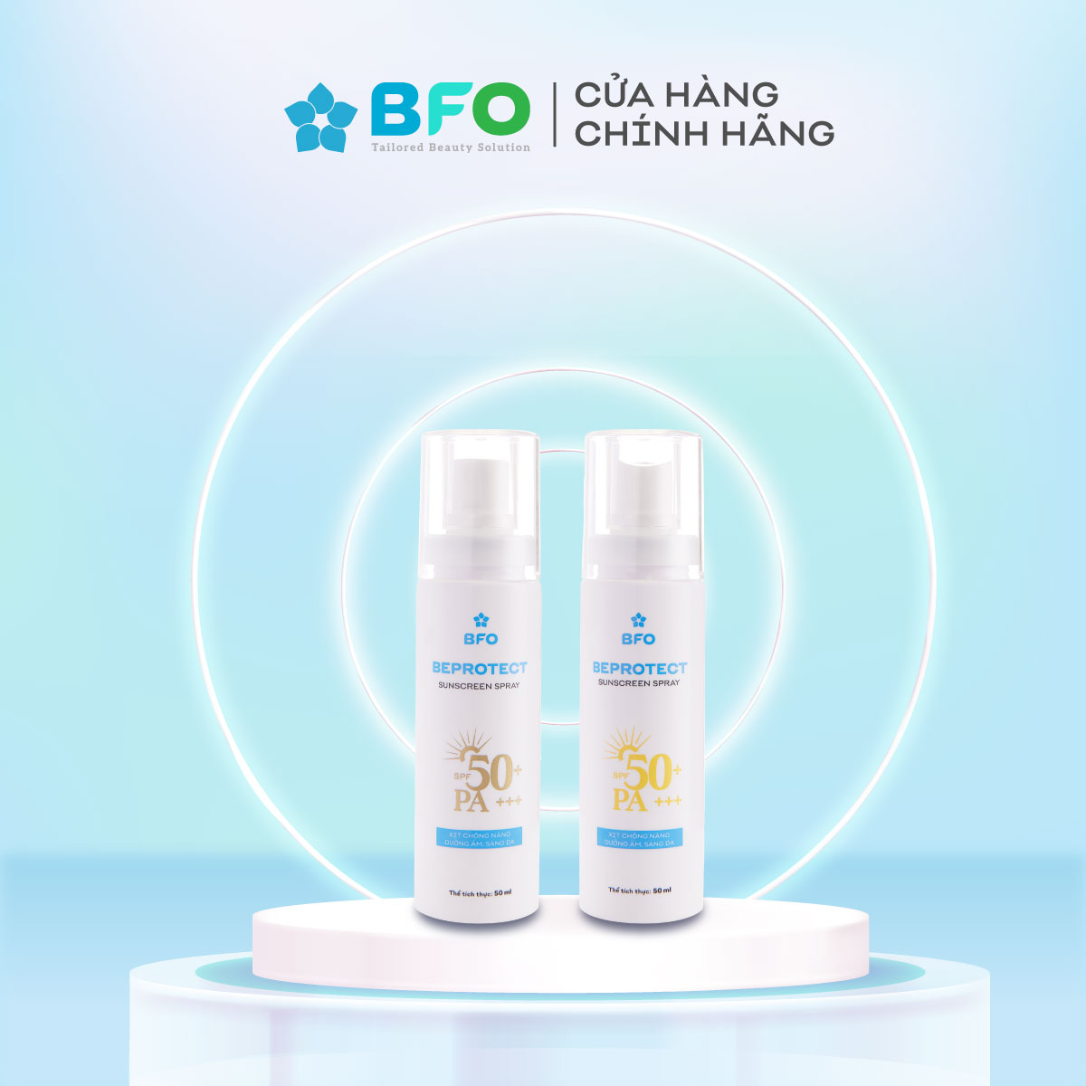 Xịt Chống Nắng Bảo Vệ Hoàn Hảo Dưỡng Da Nâng Tone Beprotect SPF 50 PA