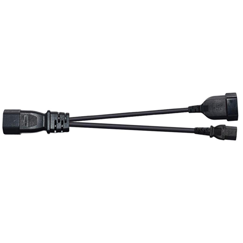 3xIEC 3Pole C14 Male to C13 & Euro 2 Pin Female 2 in 1 Y Split Power Cord 25CM
