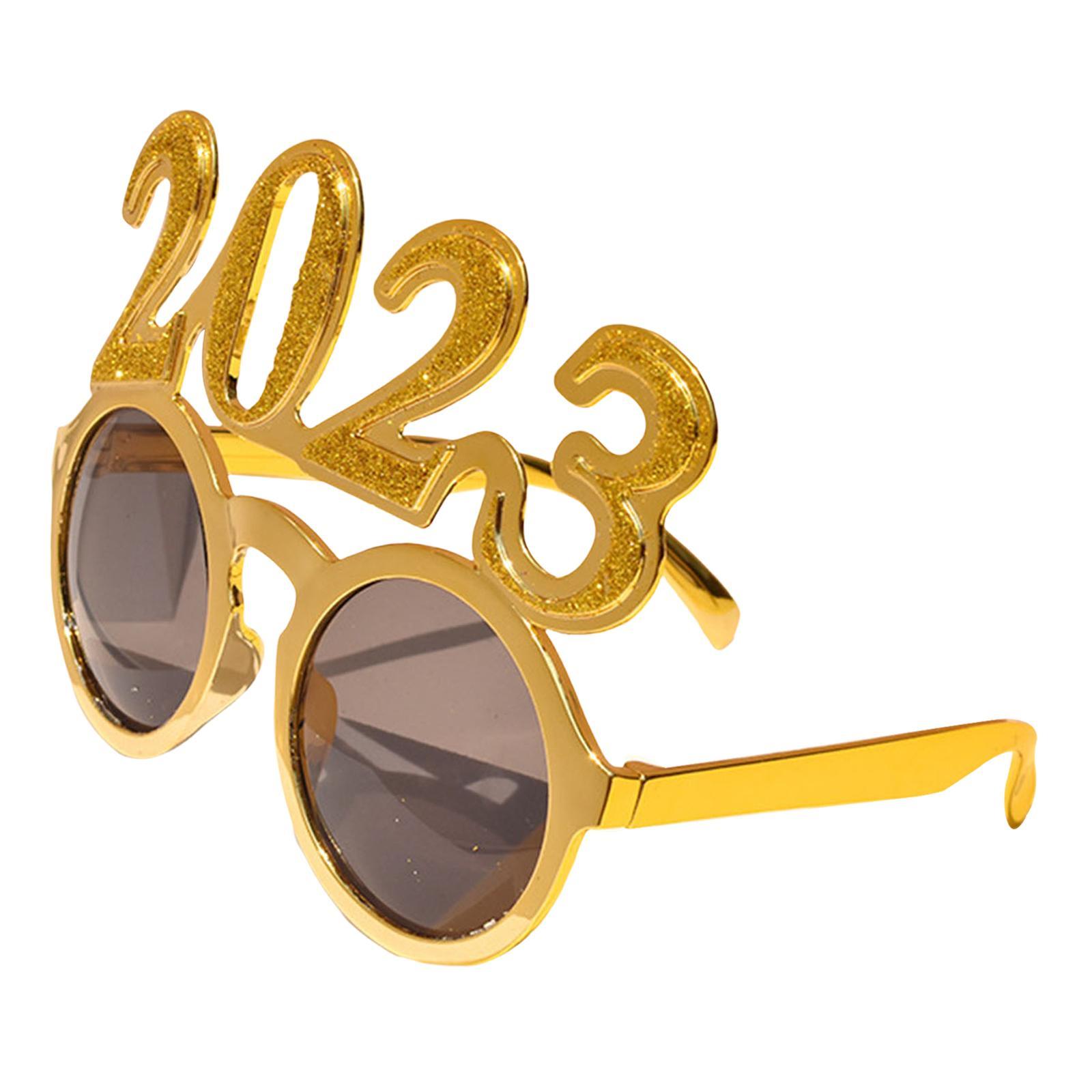 New Year Photo Glasses Photo Prop Eve Party Supplies 2023 Glasses Frame for Adults