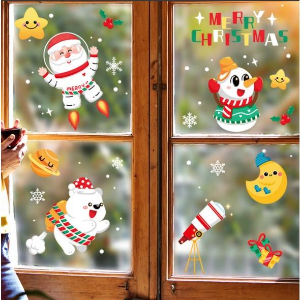 Decal trang trí Noel Hít Tĩnh Điện 2 mặt - GIÁNG SINH PHI HÀNH GIA