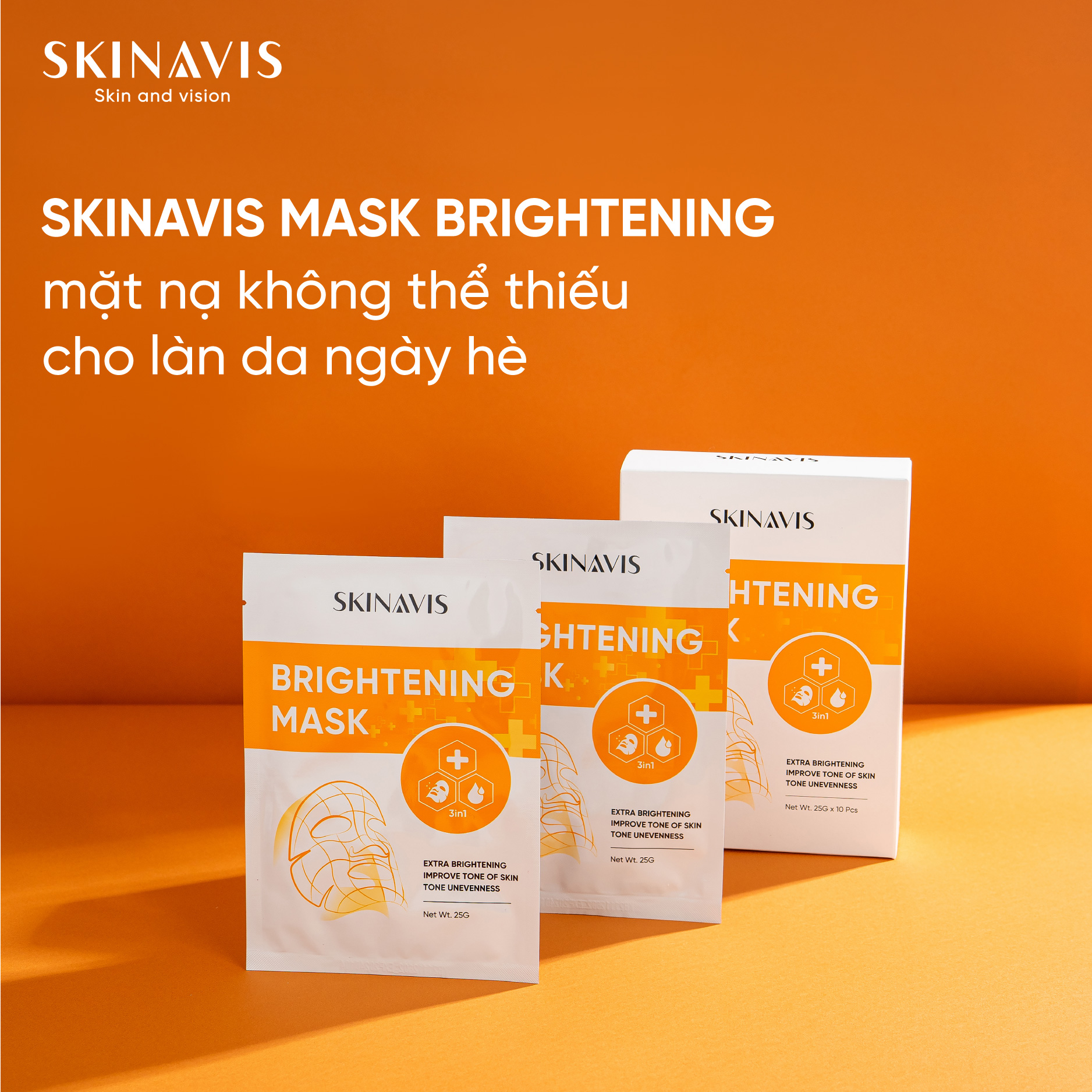 Skinavis Mask Brightening - Dòng mặt nạ phục hồi da, làm sáng, mờ thâm