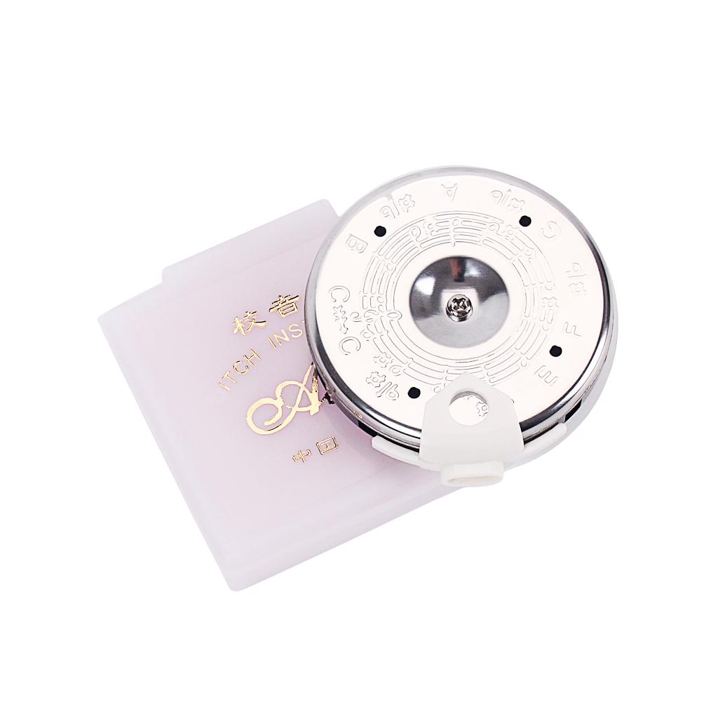 Violins Chromatic 13 Pitch Pipe Tuner with Case, Silver