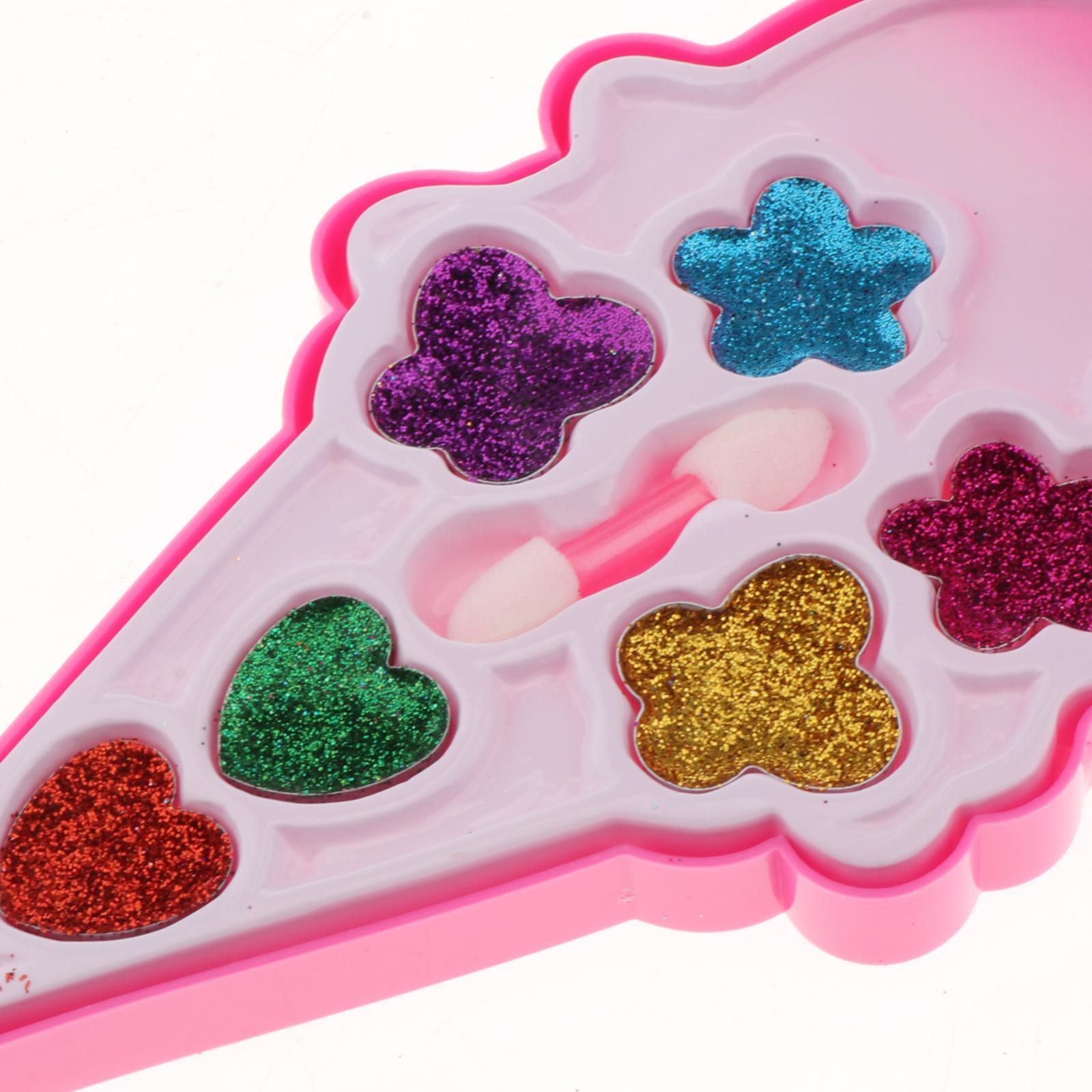 Ice Cream MakeUp Compact Case For Girls Kids Cosmetic Set double deck