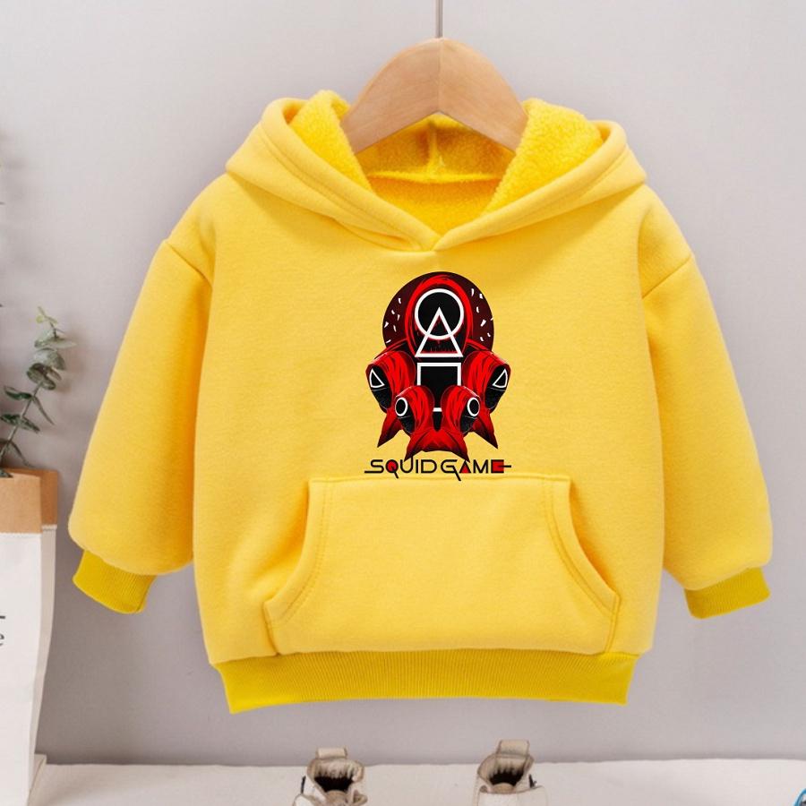 Áo khoác nỉ squid game trò chơi con mực áo khoác màu vàng các bạn trẻ cực thích