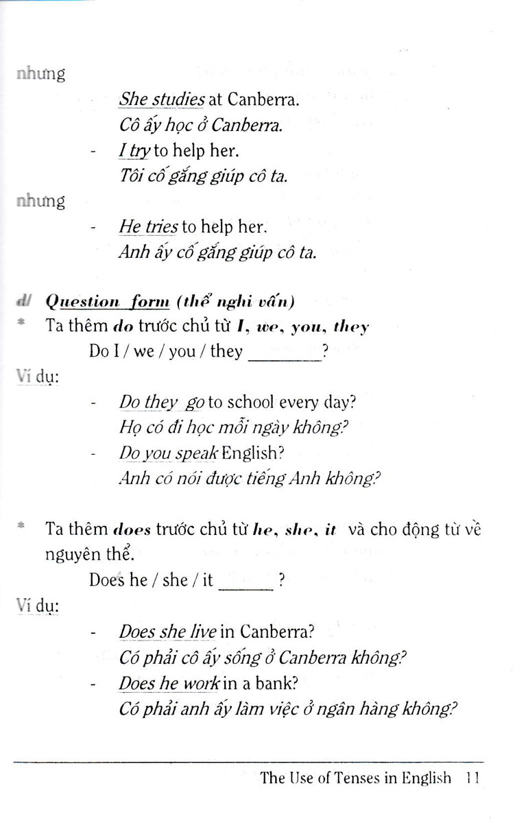 Cách Dùng Các Thì Tiếng Anh (Dành Cho Học Sinh, Sinh Viên Và Học Viên Các Trung Tâm Ngoại Ngữ) - HA