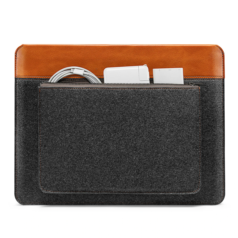 Túi Chống Sốc TOMTOC Felt Và PU Leather Cho Macbook Pro/Air 13"/Pro M1/Pro 16" - Hàng Chính Hãng