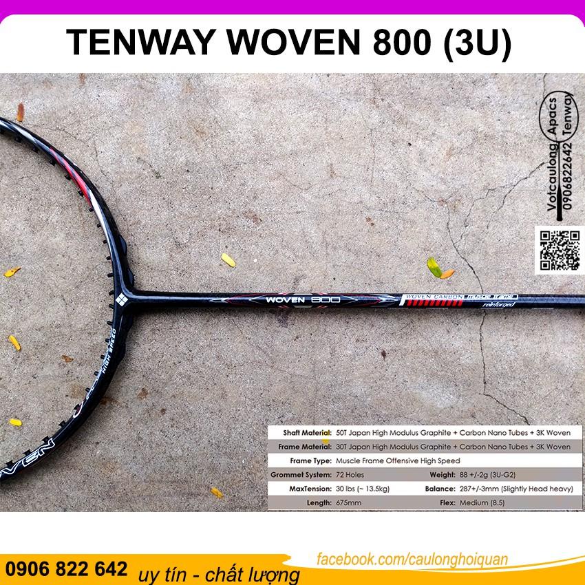 Vợt cầu lông Tenway Woven 800  | Vợt cân bằng, đập cầu mạnh mẽ chắc tay, kiểm soát cầu tốt