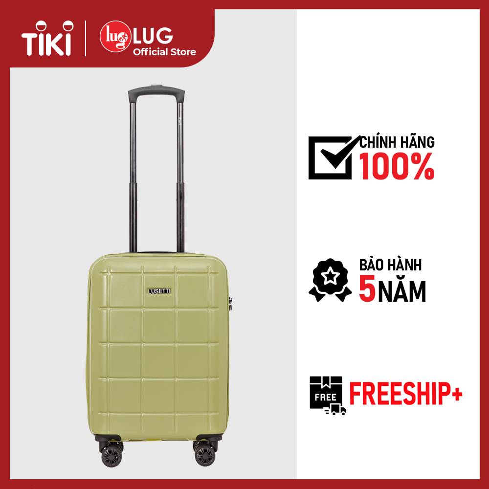 Vali Kéo LUG Lusetti S20/S24/S28 LS2107 Nhựa ABS Hạn Chế Trầy Xước, Dây Kéo Đôi Chống Rạch Trộm