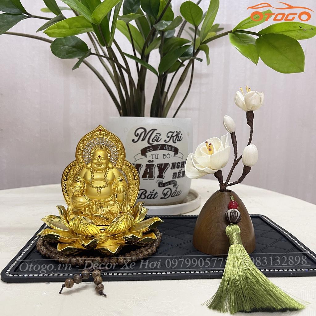 Set Tượng Phật Bà Quan Âm , Adida , Di Lặc Mix Bình Liên Hoa Trang Trí Xe Hơi Cao Cấp , Có Video hình thực tế