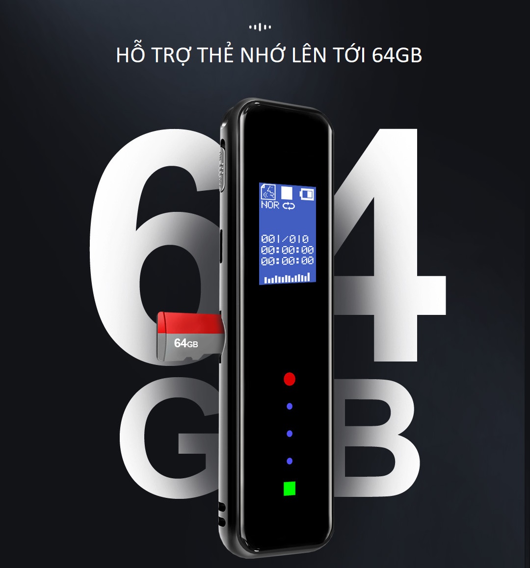 Máy Ghi Âm Chuyên Nghiệp GA90 Cao Cấp AZONE