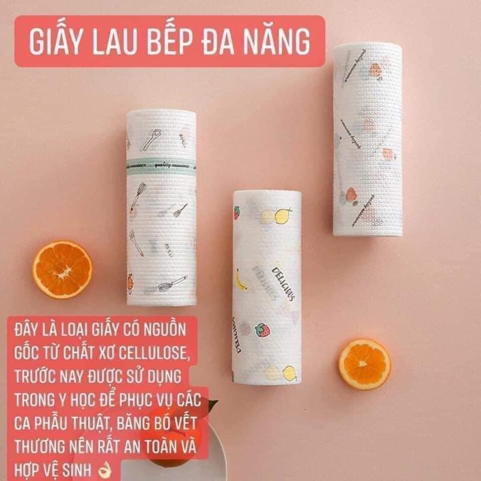 Cuộn 220 Tờ Khăn Giấy Lau Bếp Đa Năng, Cuộn khăn giấy lau bếp siêu sạch, dùng một lần hoặc tái sử dụng