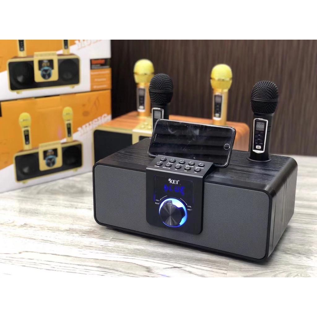 Loa Karaoke Bluetooth KEI K08 Có LCD Kèm Hai Micro Không Dây Âm Thanh Lớn Hát Hay