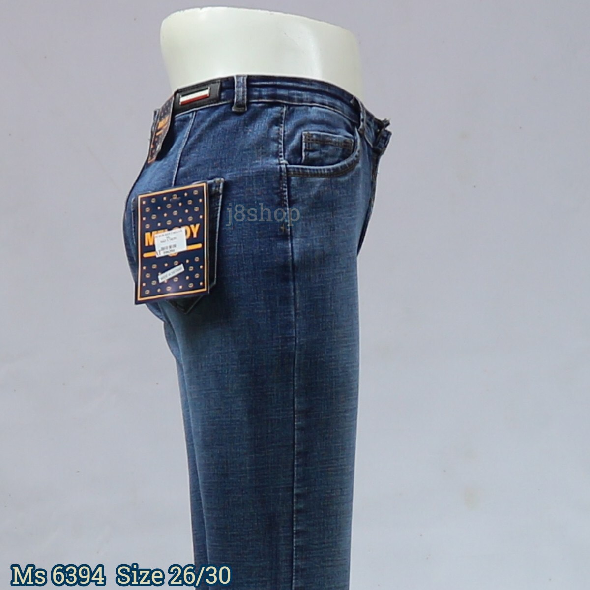 Quần Jean Nữ Lưng Cao Kiểu Trơn Màu Xanh Size 26-30 6394