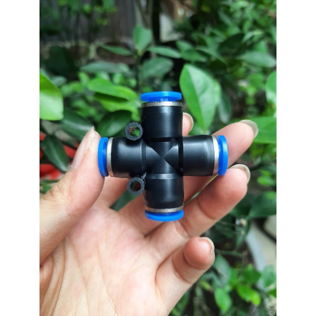 Combo 10 Cut chữ thập nối ống plastic dùng cho ống 8mm trong hệ thống phun sương