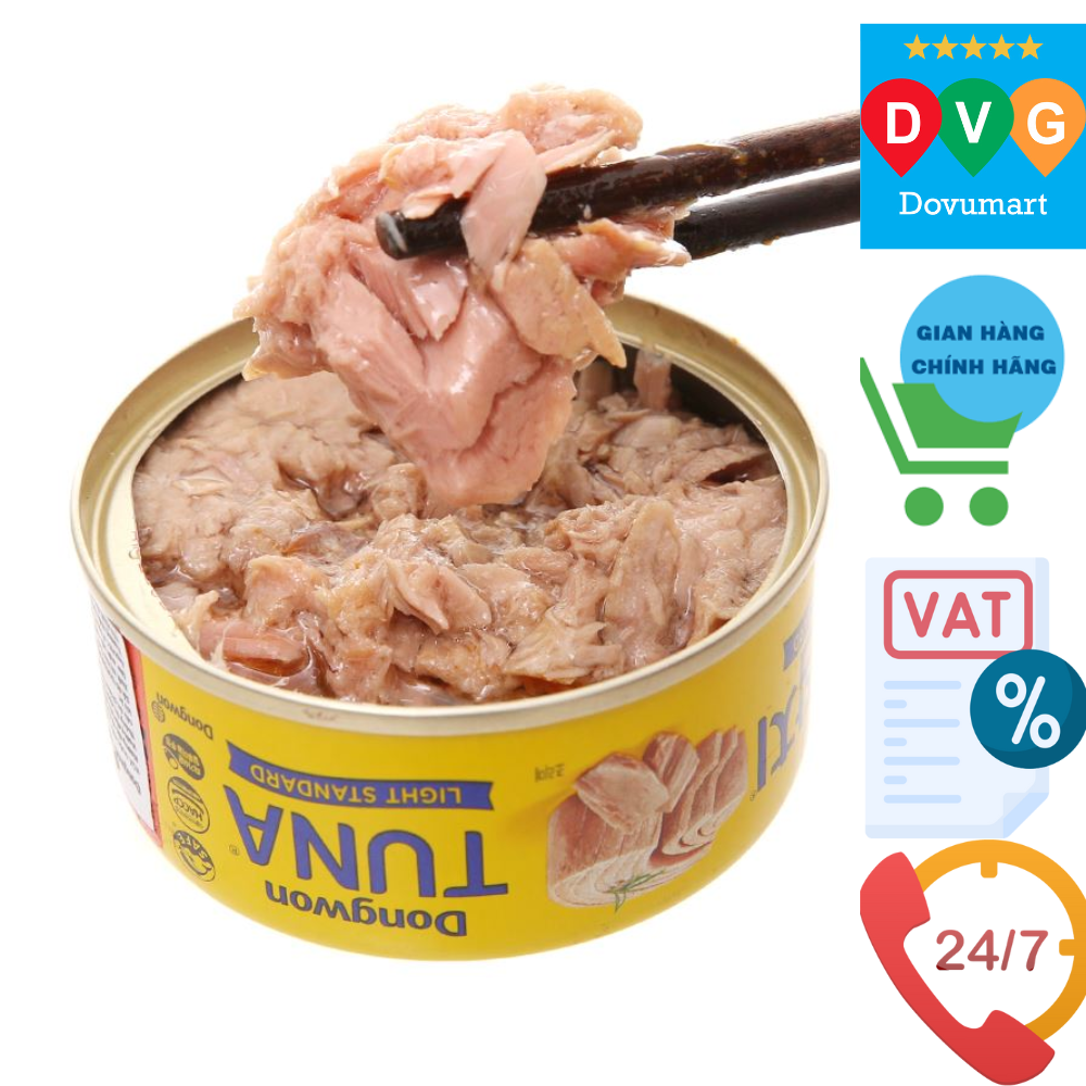 Cá Ngừ Trắng Không Cay Dongwon Hàn Quốc Hộp 100G / 동원) 라이트스텐다드참치 100G