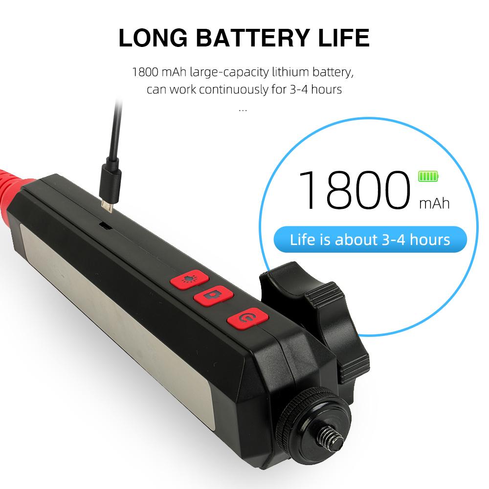 HD 1080P 6MM/8MM Lái 180 Độ Công Nghiệp Borescope Camera Nội Soi Kiểm Tra Ô Tô Camera Có 6LED Cho iPhone Android 1M