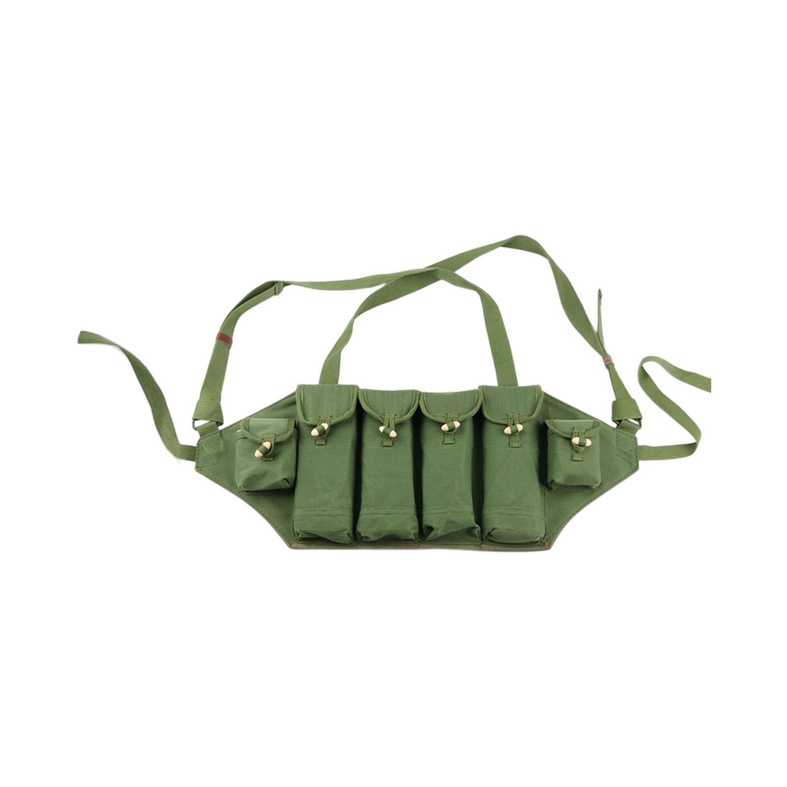 Unisex Chest Rig Storage Bag Training Gear Quick Release Portable Adjustable Bandolier Pouch Backpack Vest for CS Hunting