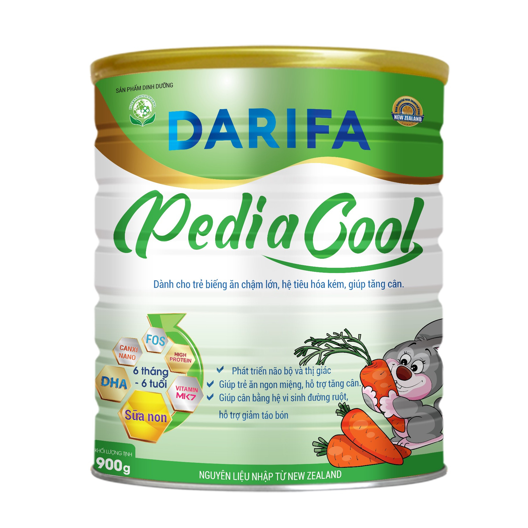 SỮA DINH DƯỠNG DARIFA-PEDIA COOL 900G