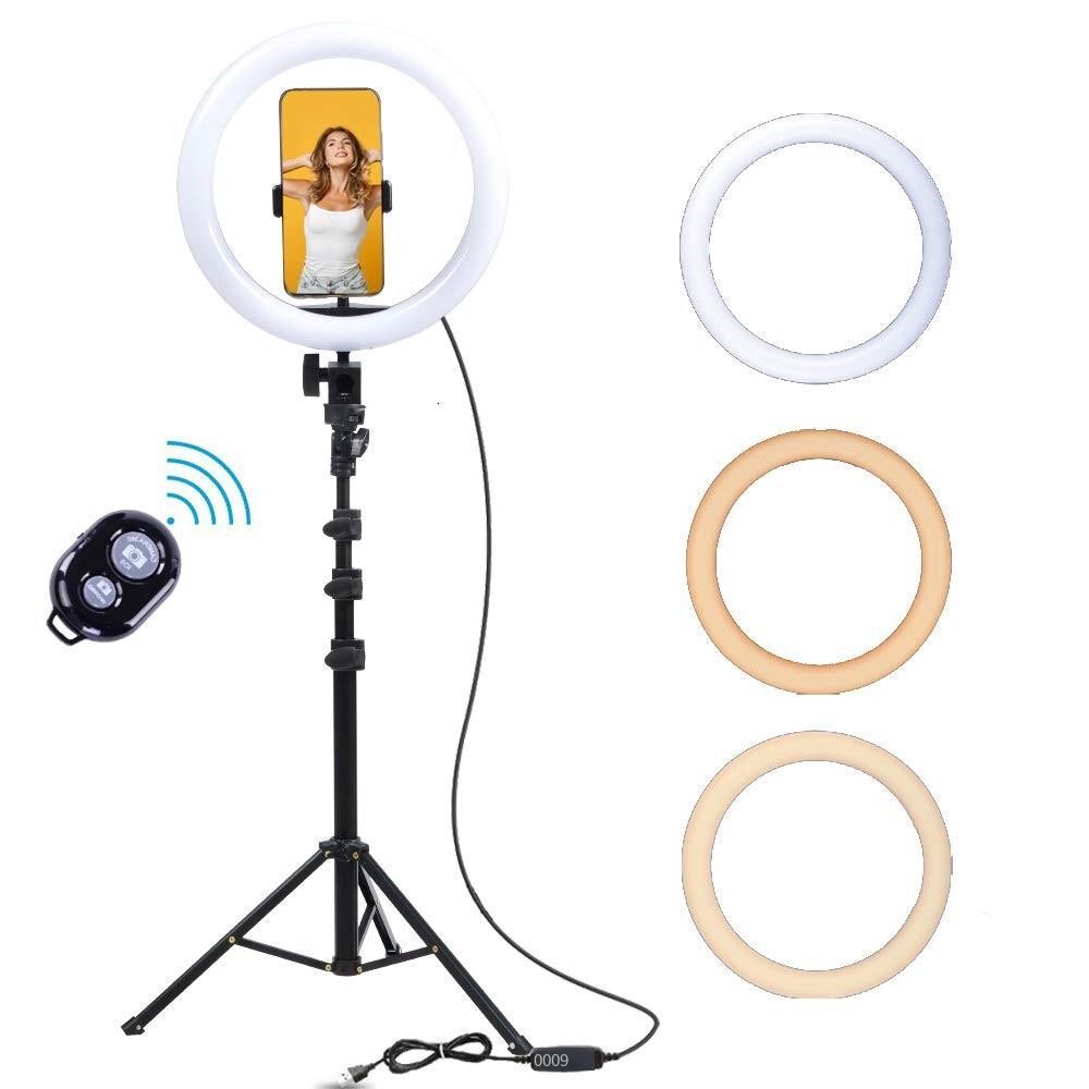 Ưu đãi đặc biệt Đèn chụp ảnh 12 inch Đèn sàn Đèn lấp đầy 10 inch rung điện thoại di động Đèn làm đẹp 26cm Đèn chụp ảnh tự sướng neo Đèn phát sóng trực tiếp