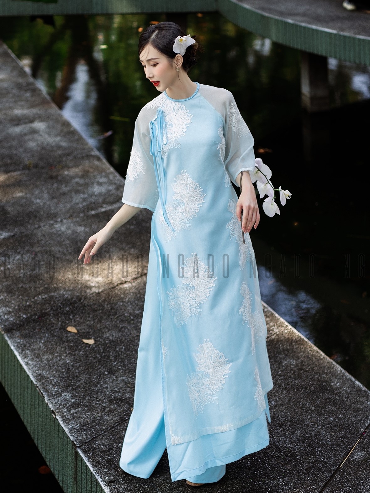 Áo dài Thiên Thanh NGADO , áo dài Tết , áo dài cách tân , áo dài truyền thống