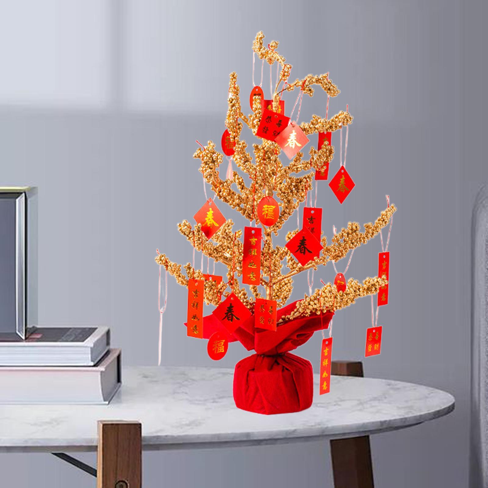 Chinese  Ornament with Greetings Ornament for Living Room Desktop Decor