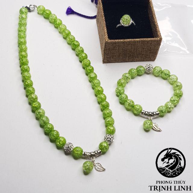 BỘ TRANG SỨC XANH LÁ THIẾT KẾ