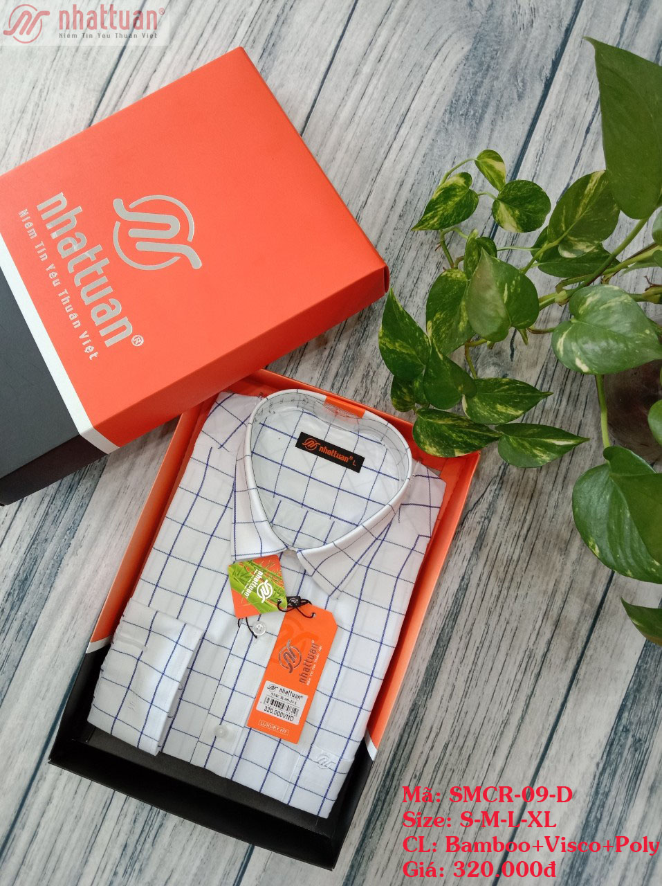 Áo sơ mi caro tay dài thời trang nam 320 của Nhật Tuấn
