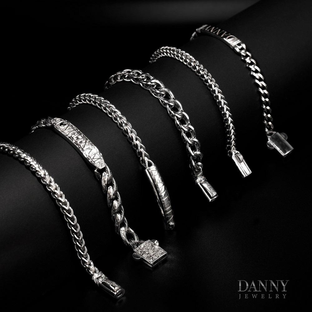 Lắc Tay Nam Bạc Thổ Nhĩ Kỳ Danny Jewelry Xi Rhodium Cao Cấp Không Đen II2T0021