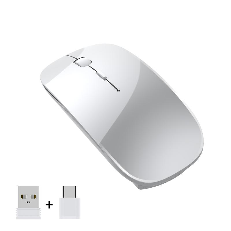 Chuột Không Dây Im Lặng PC Sạc Chuột 2.4G USB TAPE-C Chuột Quang Cho Laptop Tabelt Điện Thoại Thông Minh