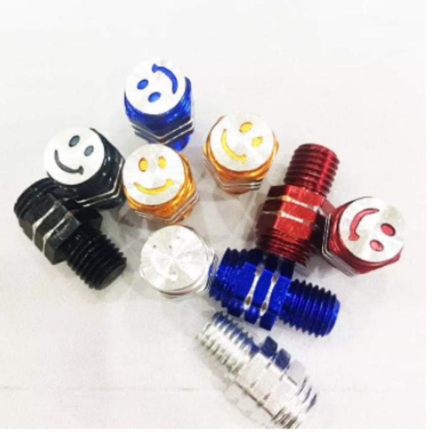 Ốc chân gương hình mặt cười, ốc chân kính cho xe máy nhiều màu lựa chọn-OCG