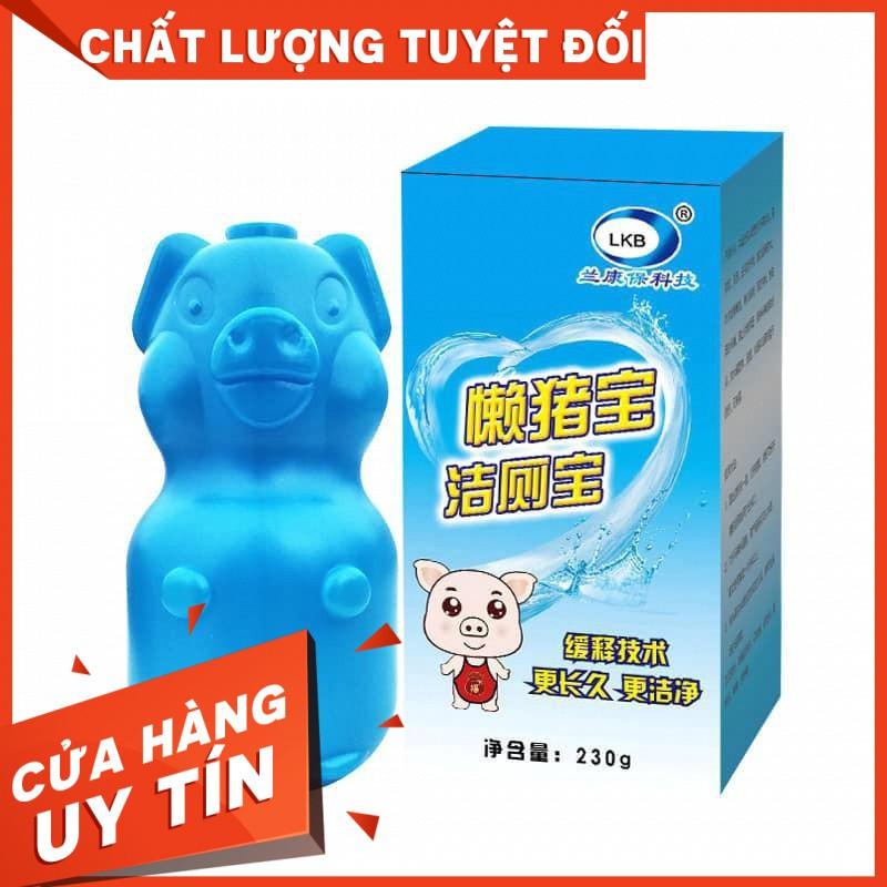 Lọ viên thả bồn cầu hình con heo,Lọ tẩy bồn cầu và khử mùi hình lợn mẫu mới 2019