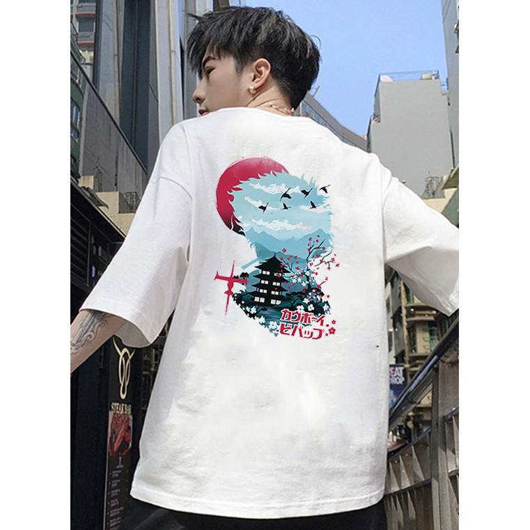 Áo thun tay lỡ unisex form rộng in họa tiết thời trang vải dày mịn bst25