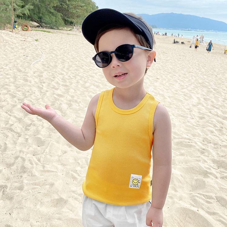 Áo ba lỗ sát nách bé trai thun cotton trơn nhiều màu co giãn thoáng mát