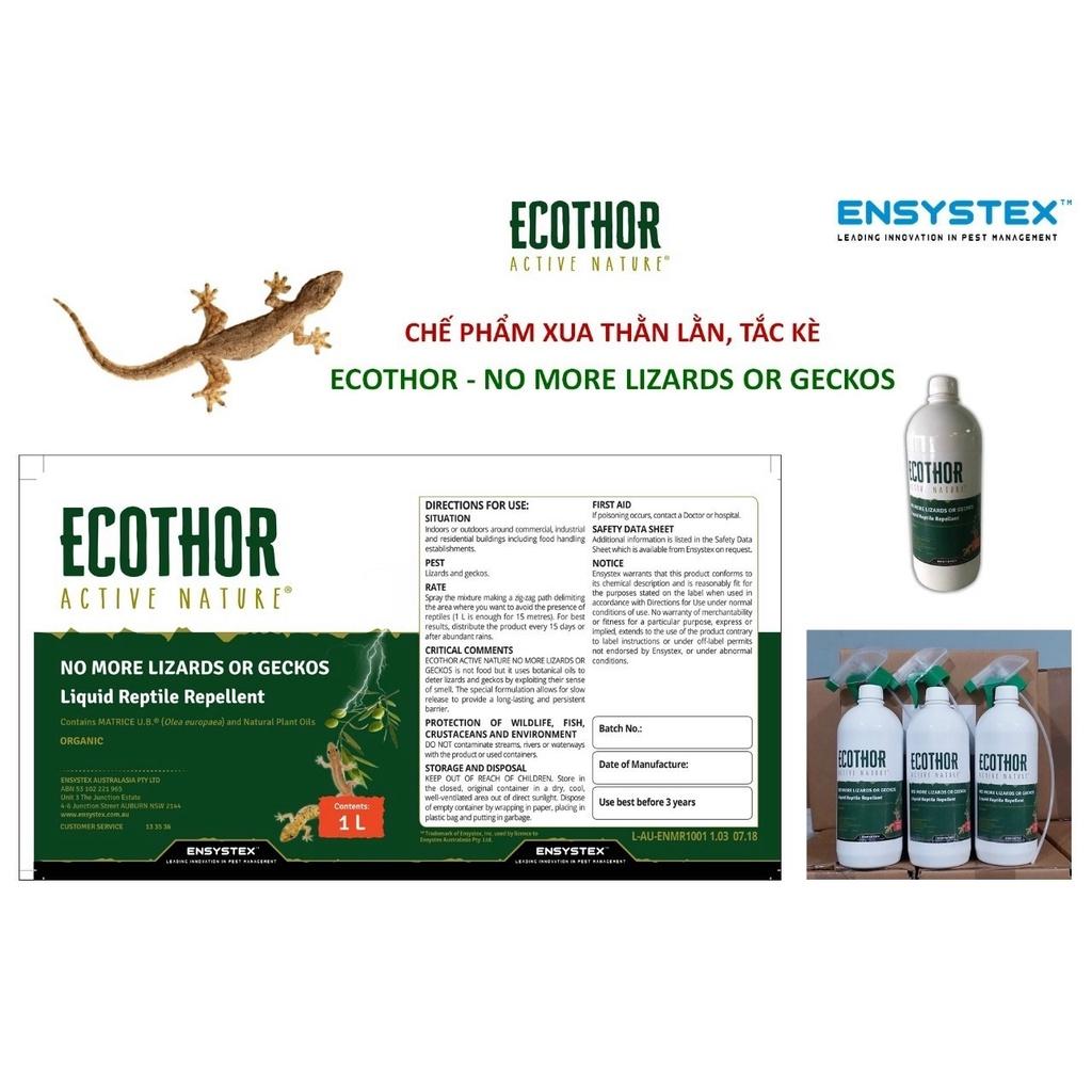 Tinh dầu xua đuổi tắc kè thạch sùng (thằn lằn) Ecothor (chai 1 lít) nhập khẩu từ Mỹ. (Date hiện tại tháng 7/2023).