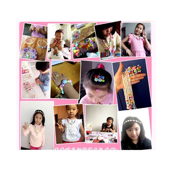 Bộ Xâu Vòng Hạt Cườm Kèm Phụ Kiện Tóc (Tai Mèo) +Tặng Keo Nến + Dấy Cước Và Khung Bờm