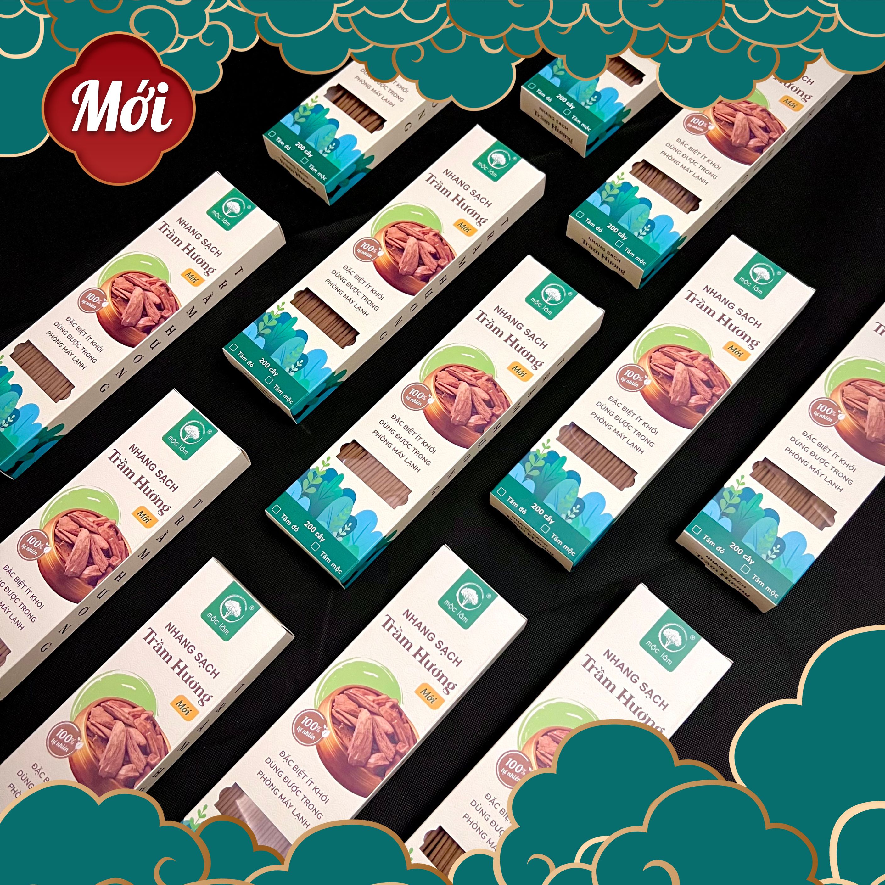 Nhang Trầm Hương MỘC LÂM - 38cm- Nhang sạch ít khói - Hương thơm dịu nhẹ - Dùng trong phòng máy lạnh