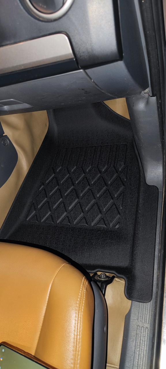 Thảm lót sàn xe ô tô Ford Everest 2008-2015 Nhãn hiệu Macsim chất liệu nhựa TPE cao cấp màu đen