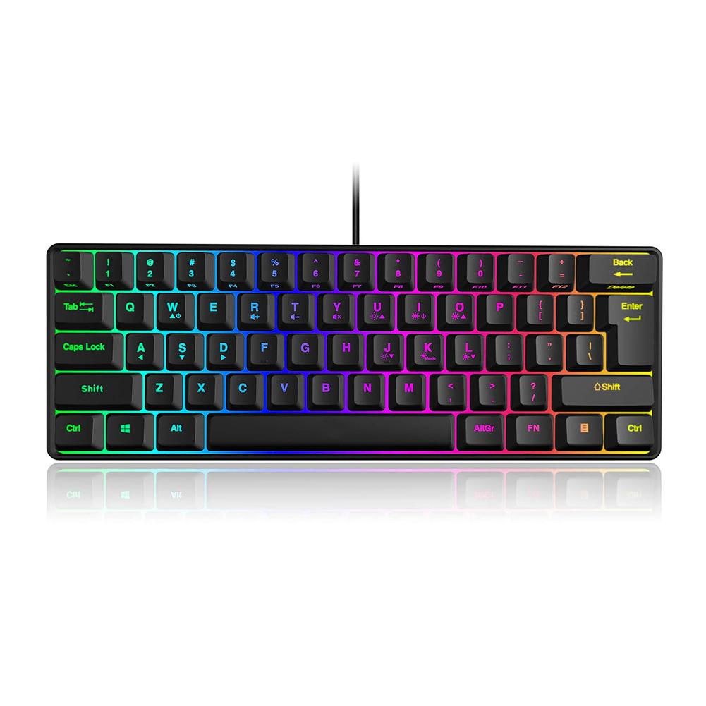 60% Có Dây Chơi Game, RGB Backlit Siêu Nhỏ Mini