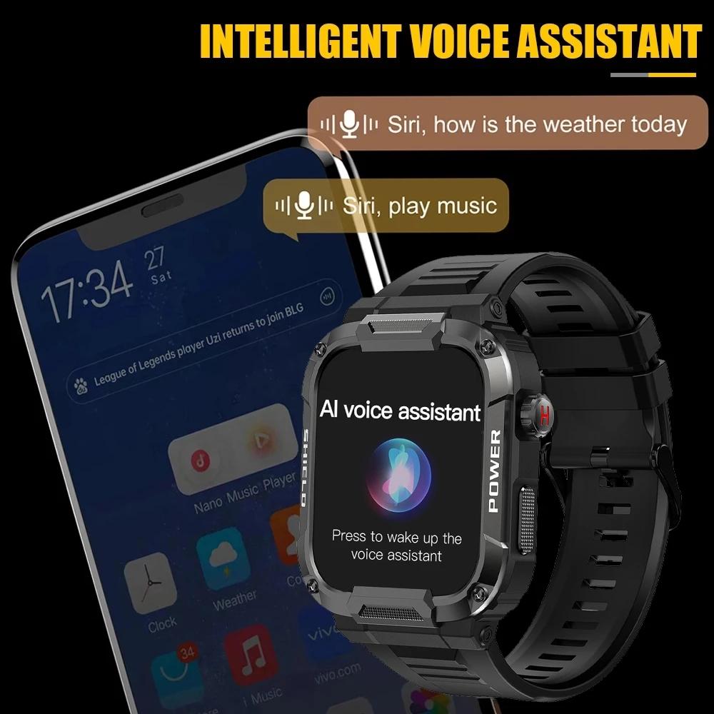 2023 Bluetooth Talk Smartwatch Phiên bản Android Xiaomi Huyết áp Oxygen Thể dục Watch 5 Atm Waterproof Smartwatch Men Quân đội