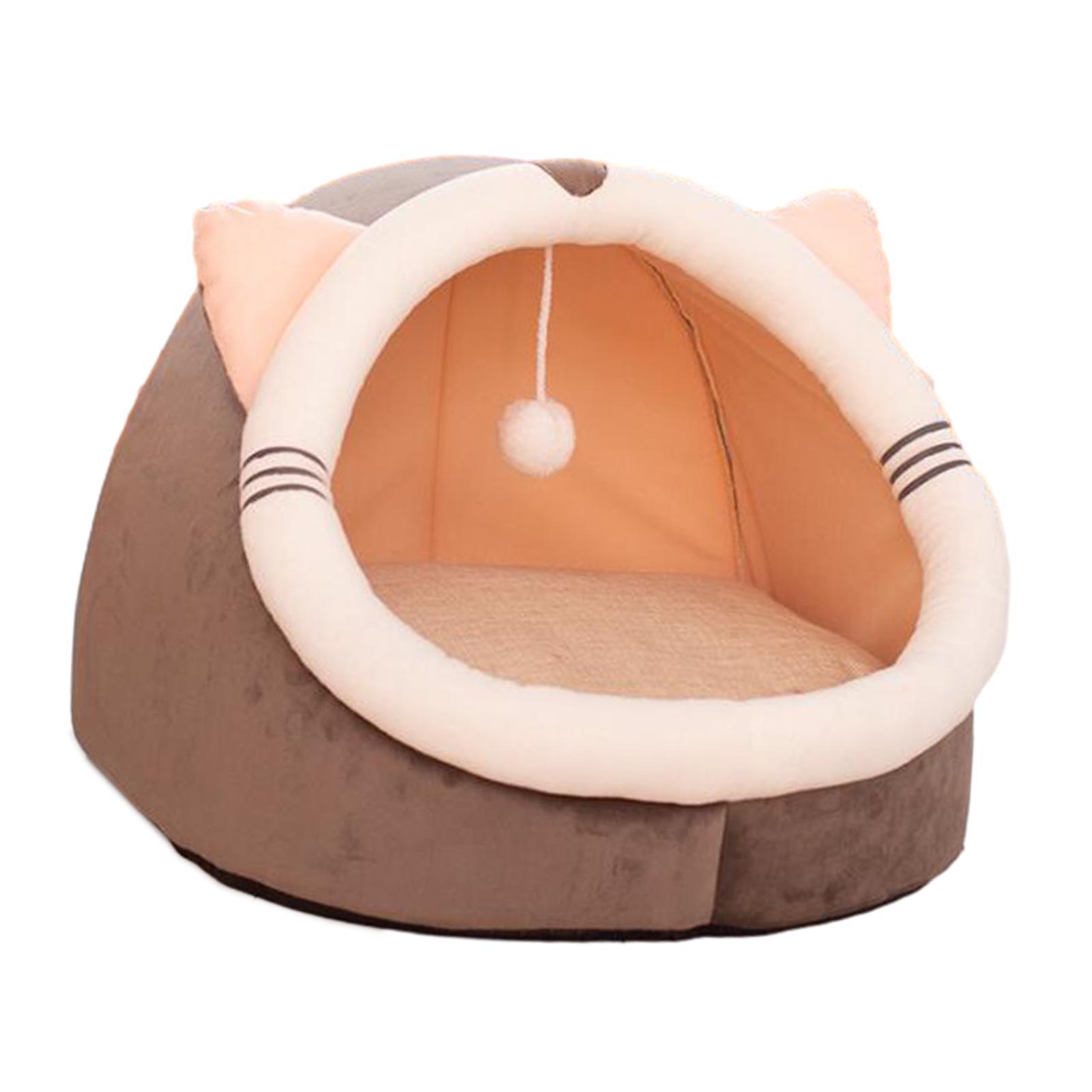 Cat Bed with Interactive Ball Pet Bed for Outdoor Cats and Small Dogs Indoor