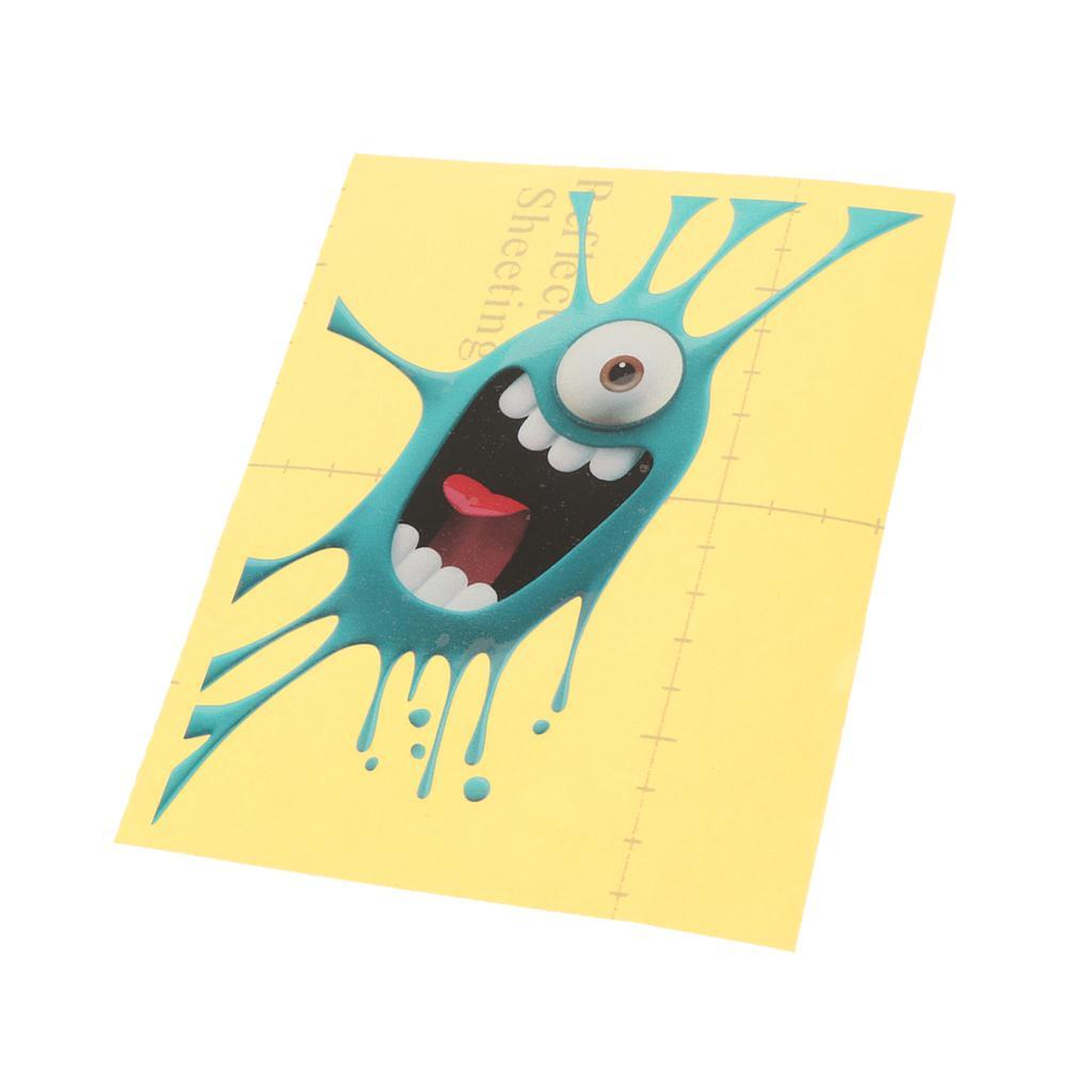 1pcs Car Auto Body Sticker Little Monster Engine Hood Self-Adhesive Side Truck Vinyl Graphics Decals Headlight Position